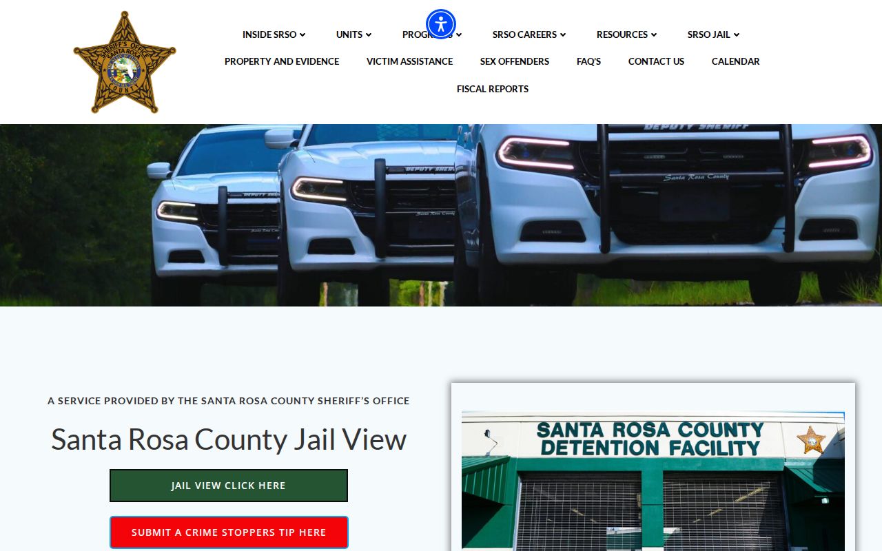 Santa Rosa County Jail View booking record gateway